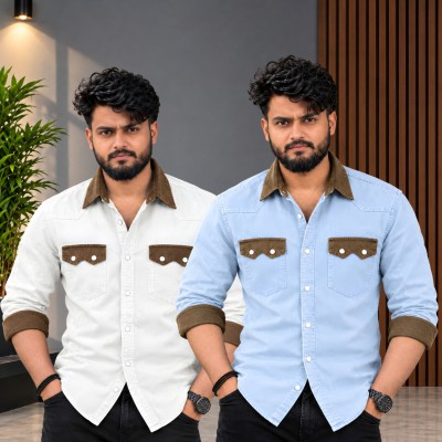 ২ পিস প্রিমিয়াম ডেনিম শার্ট-(ফুল হাতা)