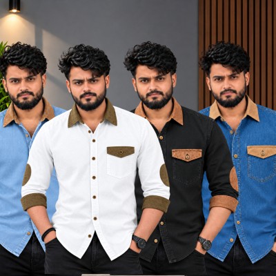 ৪ পিস প্রিমিয়াম ডেনিম শার্ট-(ফুল হাতা)