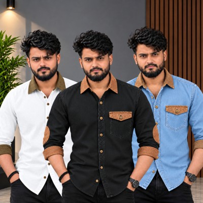 ৩ পিস প্রিমিয়াম ডেনিম শার্ট-(ফুল হাতা)