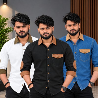 ৩ পিস প্রিমিয়াম ডেনিম শার্ট-(ফুল হাতা)