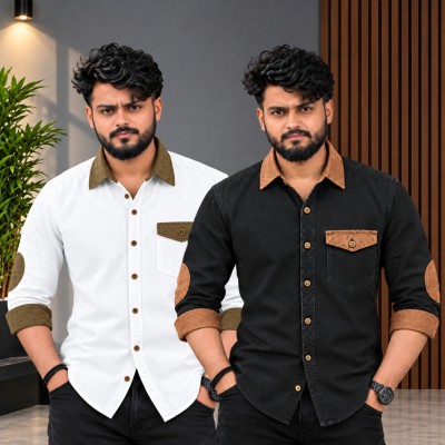 ২ পিস প্রিমিয়াম ডেনিম শার্ট-(ফুল হাতা)