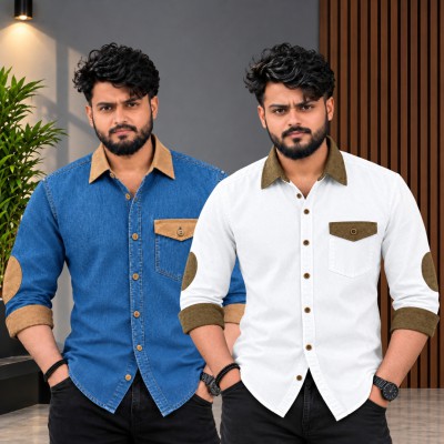 ২ পিস প্রিমিয়াম ডেনিম শার্ট-(ফুল হাতা)