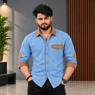 ১ পিস প্রিমিয়াম ডেনিম শার্ট-(ফুল হাতা)