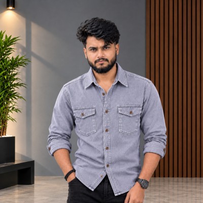 ১ পিস এক্সপোর্ট কোয়ালিটি ডেনিম শার্ট-( ফুল হাতা )