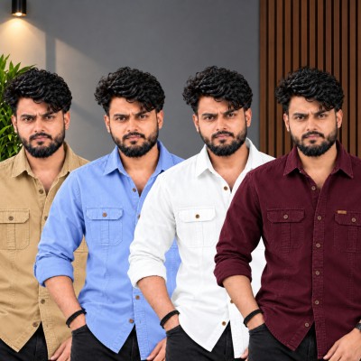 ৪ পিস কটন শার্ট (ফুল-হাতা)