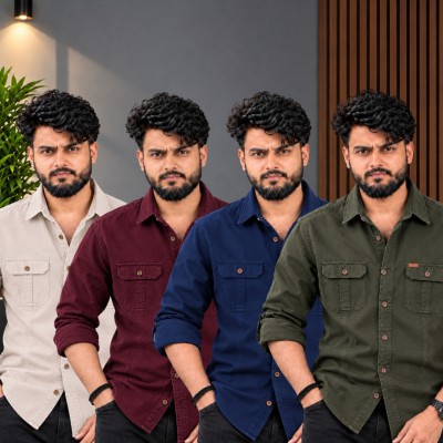 ৪ পিস কটন শার্ট (ফুল-হাতা)