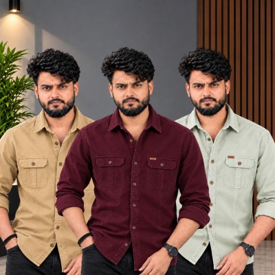 ৩ পিস কটন শার্ট (ফুল-হাতা)
