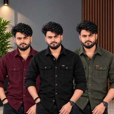 ৩ পিস কটন শার্ট (ফুল-হাতা)