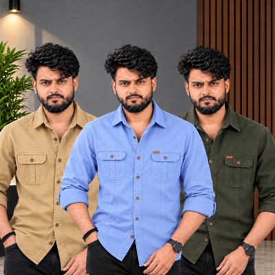 ৩ পিস কটন শার্ট (ফুল-হাতা)