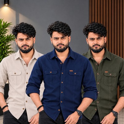 ৩ পিস কটন শার্ট (ফুল-হাতা)