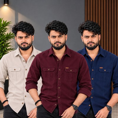 ৩ পিস কটন শার্ট (ফুল-হাতা)