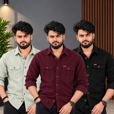 ৩ পিস কটন শার্ট (ফুল-হাতা)