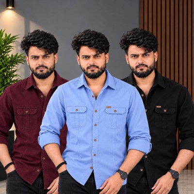 ৩ পিস কটন শার্ট (ফুল-হাতা)