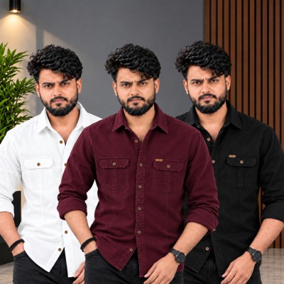 ৩ পিস কটন শার্ট (ফুল-হাতা)