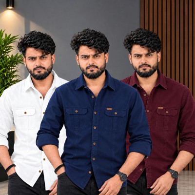৩ পিস কটন শার্ট (ফুল-হাতা)