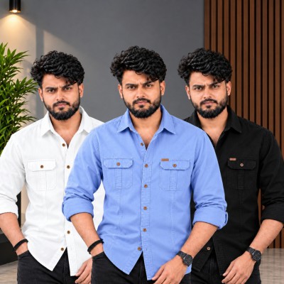 ৩ পিস কটন শার্ট (ফুল-হাতা)