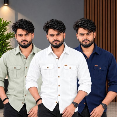 ৩ পিস কটন শার্ট (ফুল-হাতা)