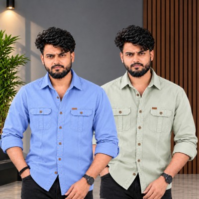 ২ পিস কটন শার্ট (ফুল-হাতা)