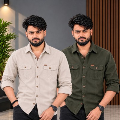 ২ পিস কটন শার্ট (ফুল-হাতা)
