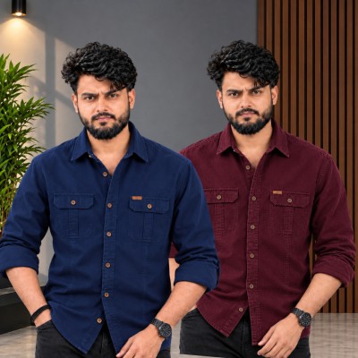 ২ পিস কটন শার্ট (ফুল-হাতা)