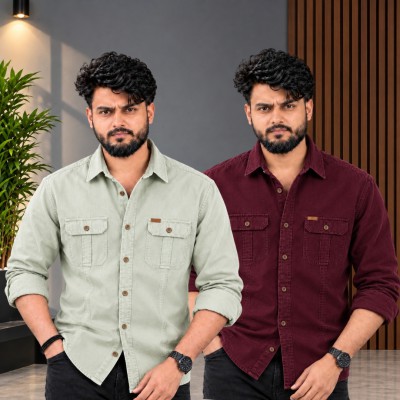২ পিস কটন শার্ট (ফুল-হাতা)