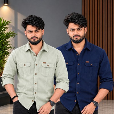 ২ পিস কটন শার্ট (ফুল-হাতা)
