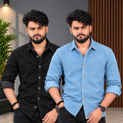২ পিস প্রিমিয়াম ডেনিম শার্ট (ফুল-হাতা)